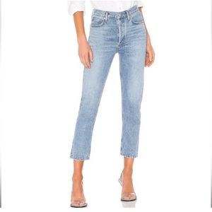 AGOLDE Riley High Rise Straight Crop in Dimension size 29